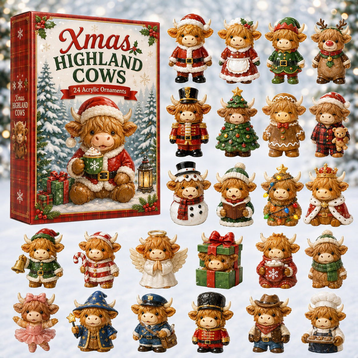 Xmas Highland Cow Crew advent calendar
