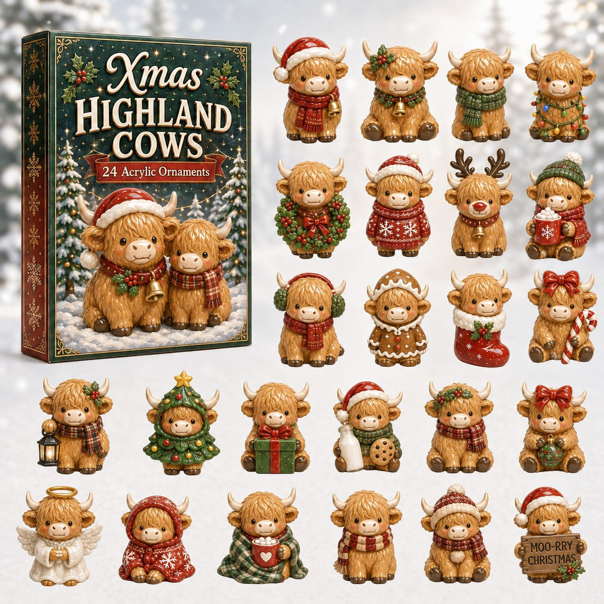 Xmas Highland Cow Moments advent calendar