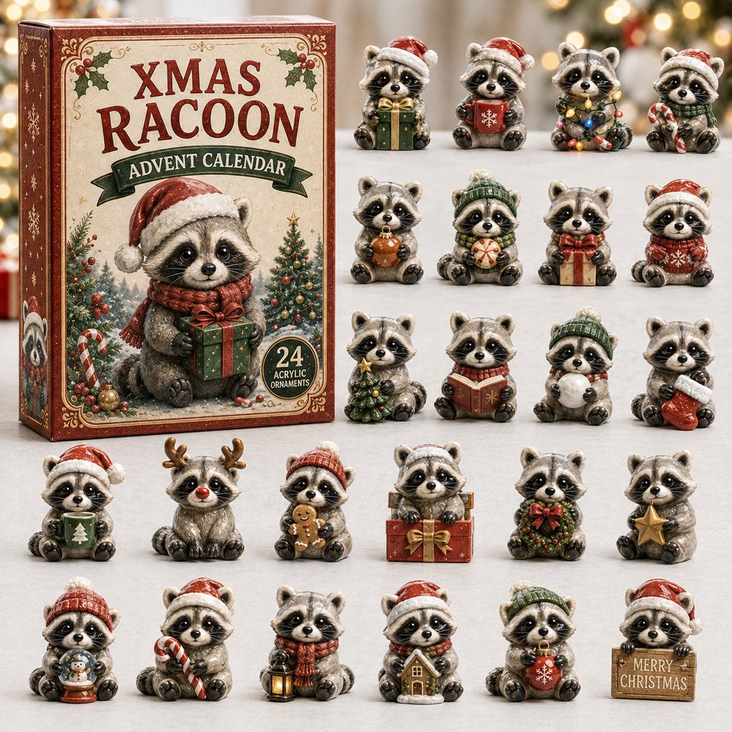 Xmas Raccoon Holiday advent calendar