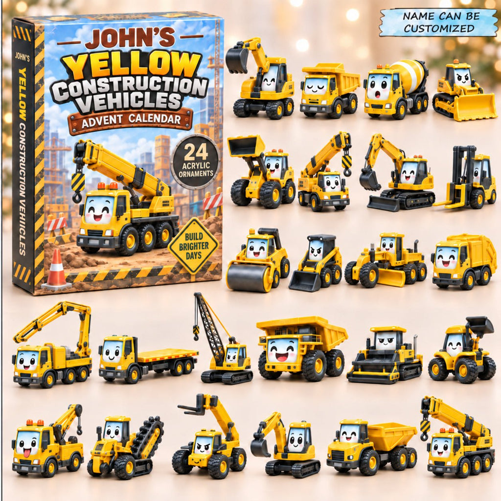 Yellow Constructive Vehicles advent calendar