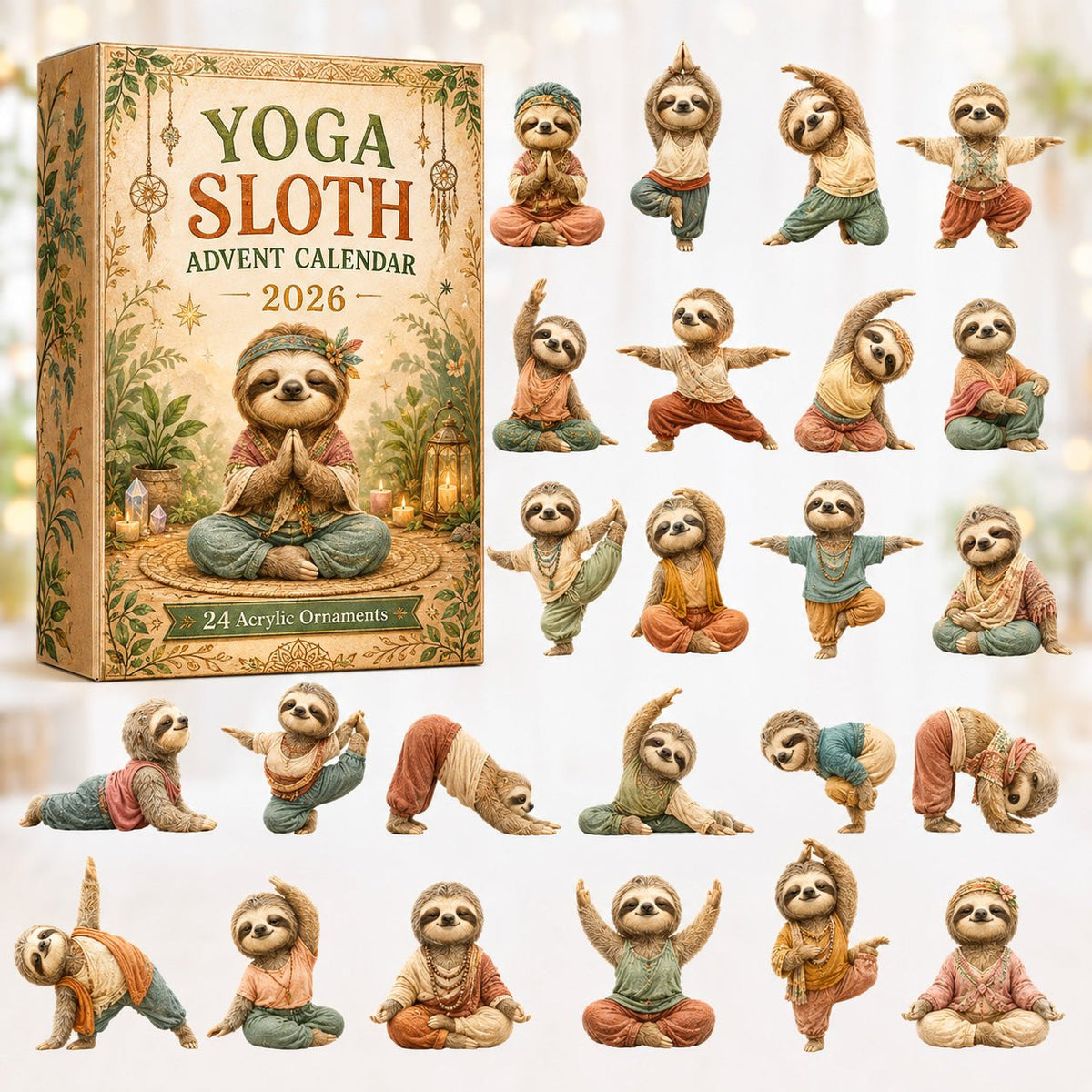 Yoga Sloth advent calendar