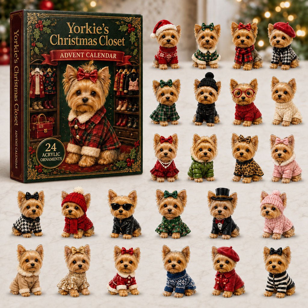 Yorkie Christmas Closet advent calendar