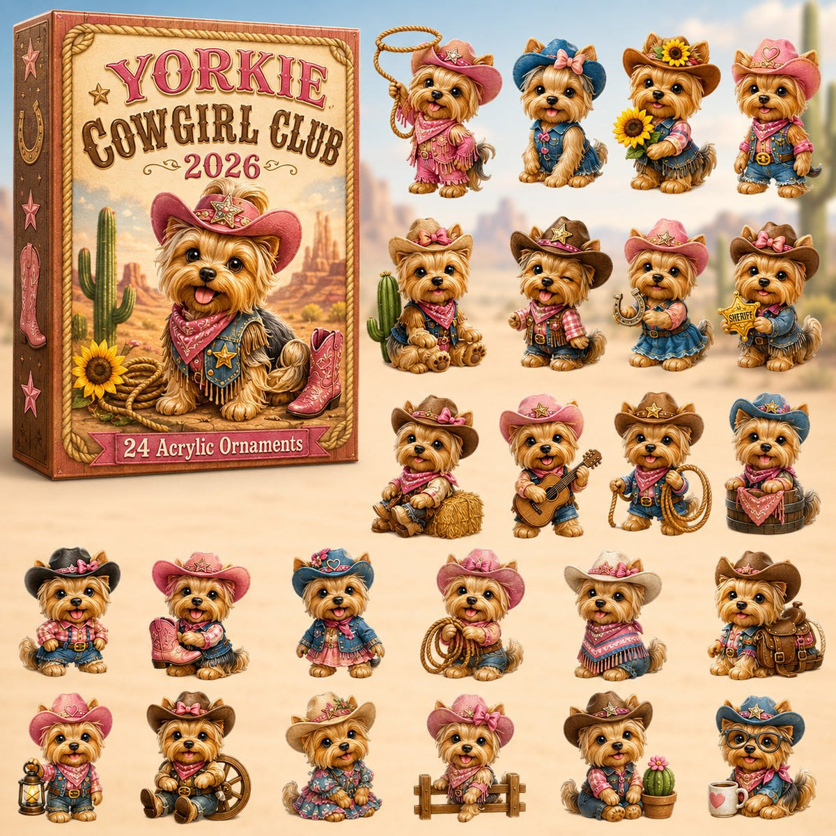 Yorkie Cowgirl Club advent calendar
