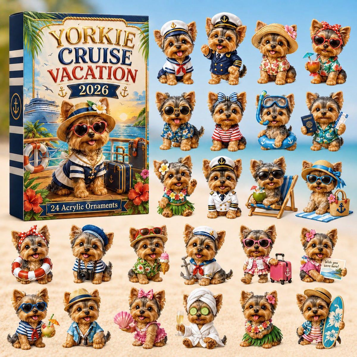 Yorkie Cruise Vacation advent calendar
