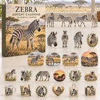Zebra advent calendar box with 24 themed flat printed acrylic charms