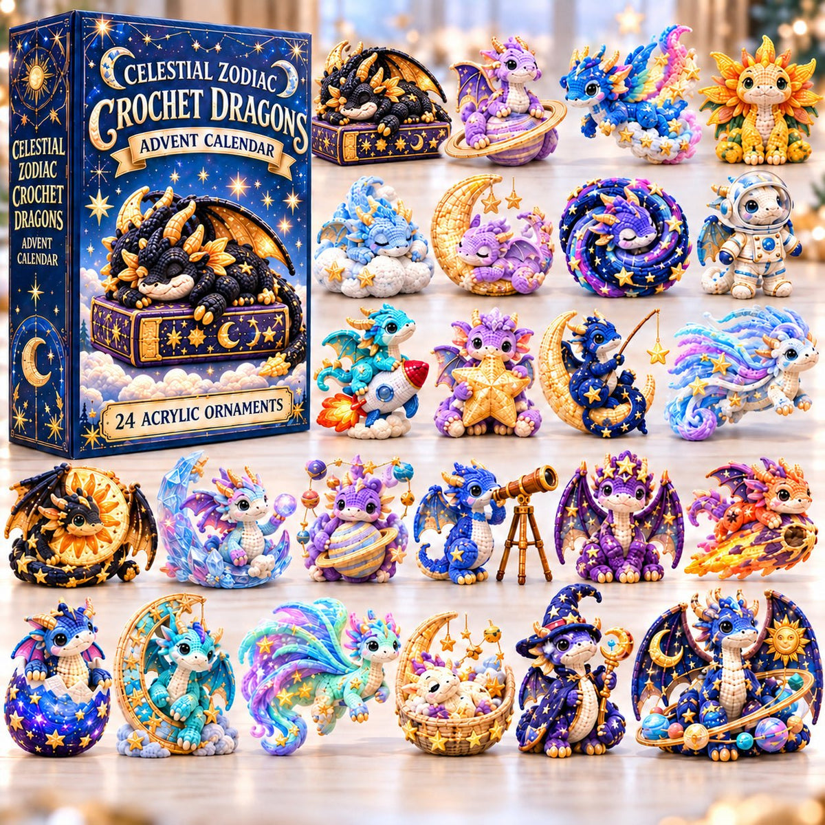 Zodiac Crochet Dragon advent calendar